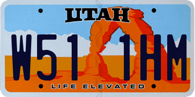 UT license plate W511HM