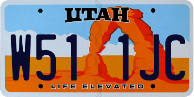 UT license plate W511JC