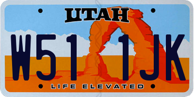 UT license plate W511JK