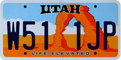 UT license plate W511JP