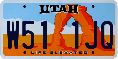 UT license plate W511JQ