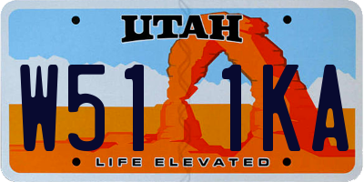 UT license plate W511KA