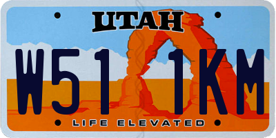 UT license plate W511KM