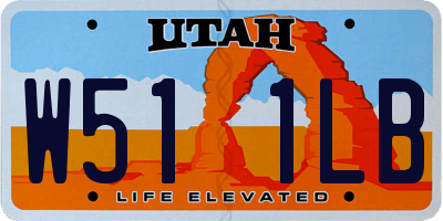 UT license plate W511LB