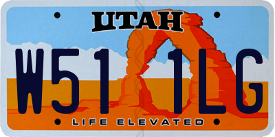UT license plate W511LG