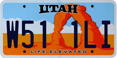 UT license plate W511LI