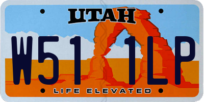 UT license plate W511LP
