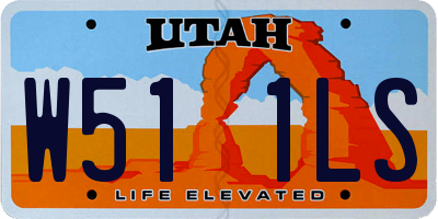 UT license plate W511LS