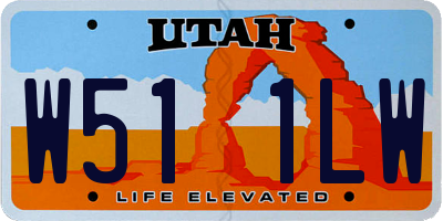 UT license plate W511LW