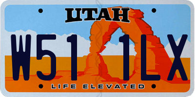 UT license plate W511LX