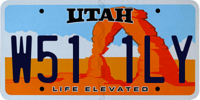 UT license plate W511LY