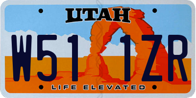 UT license plate W511ZR