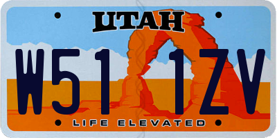 UT license plate W511ZV