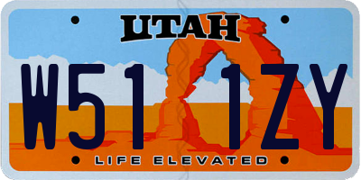UT license plate W511ZY