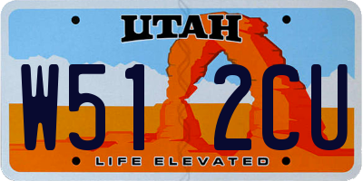 UT license plate W512CU