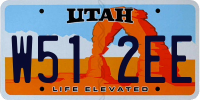 UT license plate W512EE
