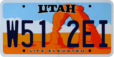 UT license plate W512EI