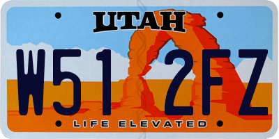 UT license plate W512FZ