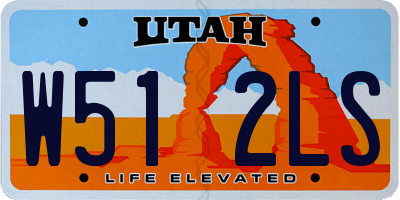 UT license plate W512LS