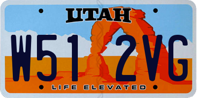 UT license plate W512VG