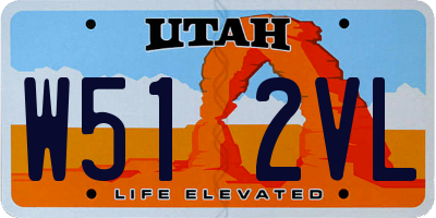 UT license plate W512VL