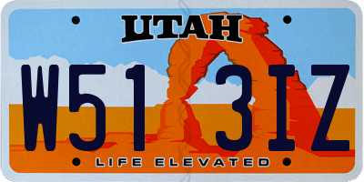 UT license plate W513IZ