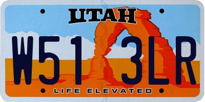 UT license plate W513LR