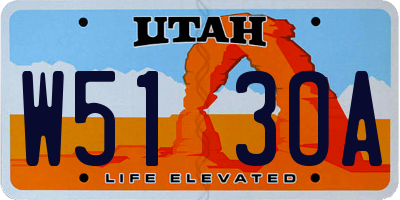 UT license plate W513OA