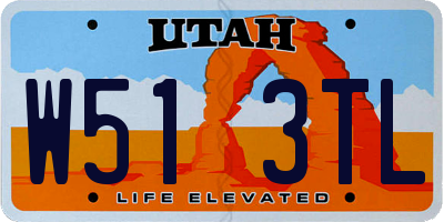 UT license plate W513TL