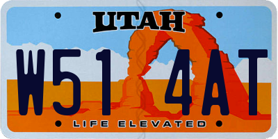 UT license plate W514AT