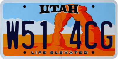 UT license plate W514CG