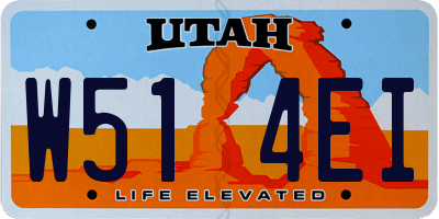 UT license plate W514EI