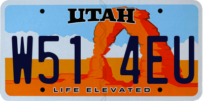 UT license plate W514EU