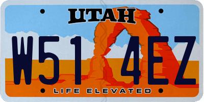 UT license plate W514EZ