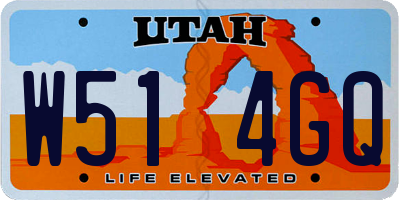 UT license plate W514GQ