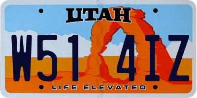 UT license plate W514IZ