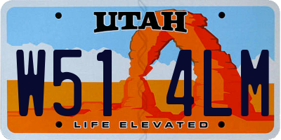 UT license plate W514LM