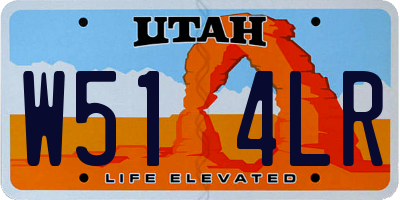 UT license plate W514LR