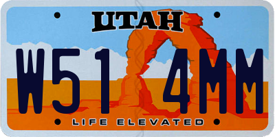 UT license plate W514MM