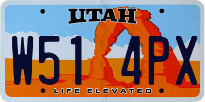 UT license plate W514PX