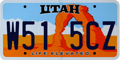 UT license plate W515CZ