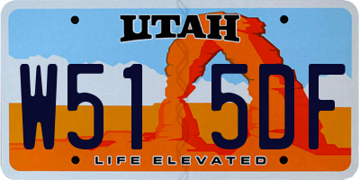 UT license plate W515DF