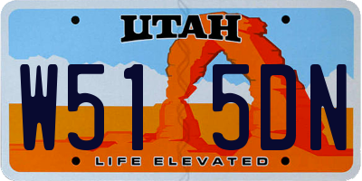 UT license plate W515DN