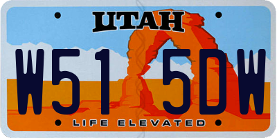 UT license plate W515DW
