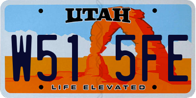 UT license plate W515FE