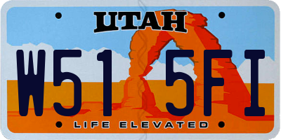 UT license plate W515FI