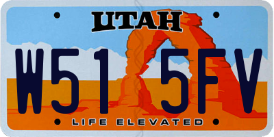 UT license plate W515FV