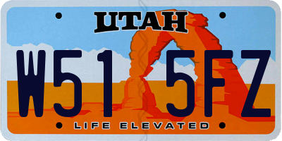 UT license plate W515FZ