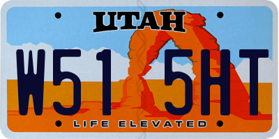 UT license plate W515HT