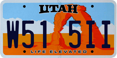 UT license plate W515II